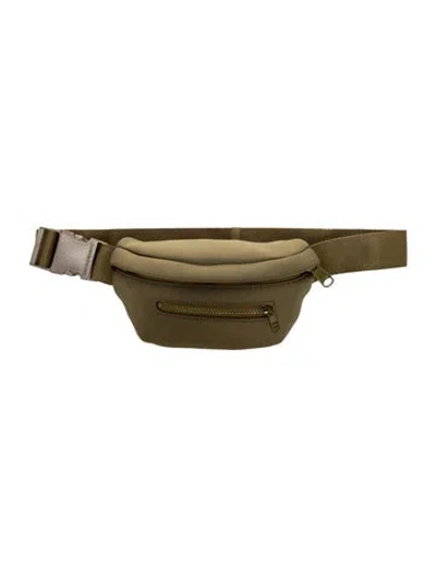 Pre-owned Dagne Dover Neoprene Belt Bag In Green