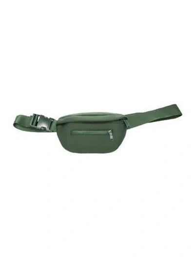 Pre-owned Dagne Dover Neoprene Belt Bag In Green
