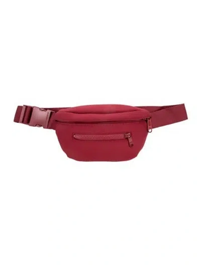 Pre-owned Dagne Dover Neoprene Belt Bag In Red