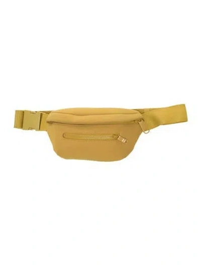 Pre-owned Dagne Dover Neoprene Belt Bag In Yellow
