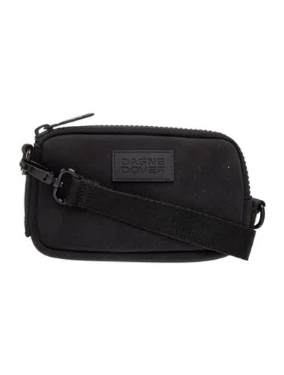 Pre-owned Dagne Dover Neoprene Crossbody Bag In Black