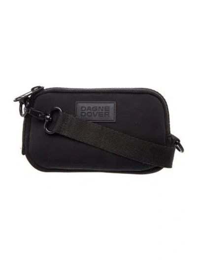 Pre-owned Dagne Dover Neoprene Crossbody Bag In Black
