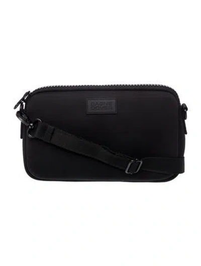 Pre-owned Dagne Dover Neoprene Crossbody Bag In Black