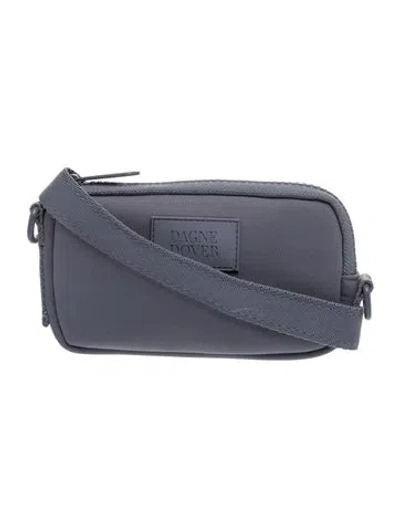 Pre-owned Dagne Dover Neoprene Crossbody Bag In Blue