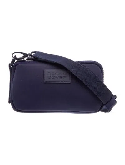 Pre-owned Dagne Dover Neoprene Crossbody Bag In Blue