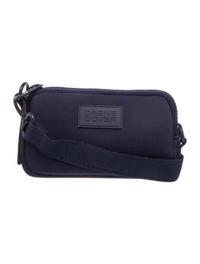 Pre-owned Dagne Dover Neoprene Crossbody Bag In Blue