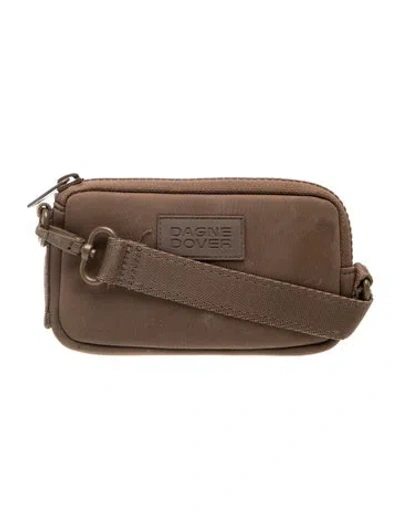 Pre-owned Dagne Dover Neoprene Crossbody Bag In Brown