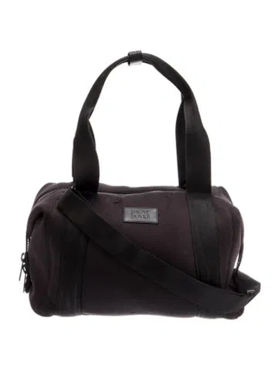 Pre-owned Dagne Dover Neoprene Messenger Bag In Black