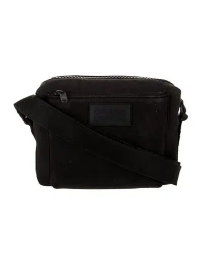 Pre-owned Dagne Dover Neoprene Messenger Bag In Black