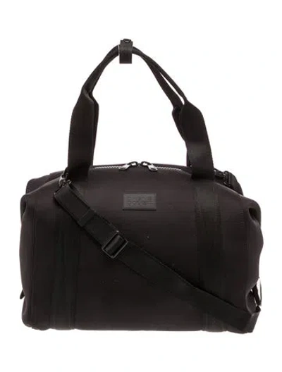 Pre-owned Dagne Dover Neoprene Messenger Bag In Black