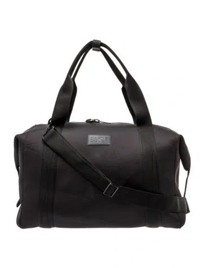 Pre-owned Dagne Dover Neoprene Messenger Bag In Black