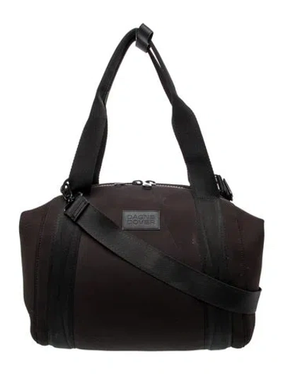 Pre-owned Dagne Dover Neoprene Messenger Bag In Black