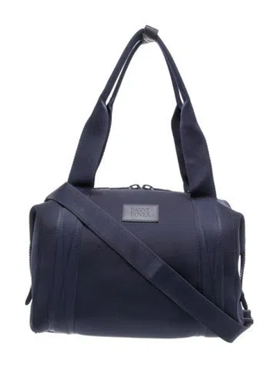 Pre-owned Dagne Dover Neoprene Messenger Bag In Blue