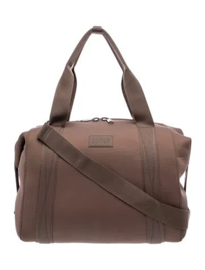 Pre-owned Dagne Dover Neoprene Messenger Bag In Brown