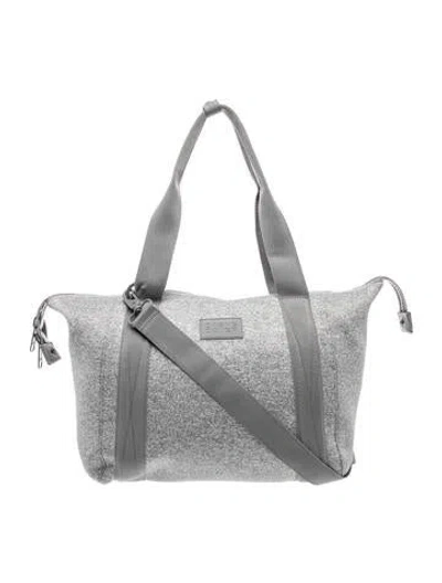 Pre-owned Dagne Dover Neoprene Messenger Bag In Gray