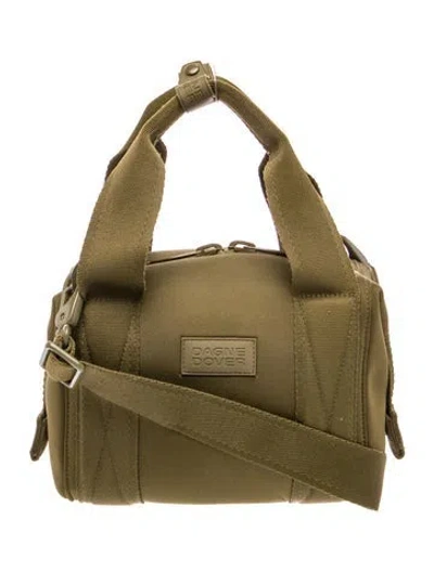 Pre-owned Dagne Dover Neoprene Messenger Bag In Green