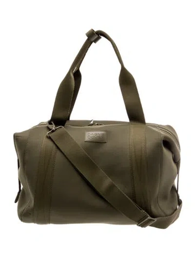 Pre-owned Dagne Dover Neoprene Messenger Bag In Green