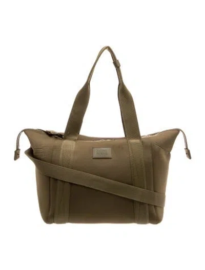 Pre-owned Dagne Dover Neoprene Messenger Bag In Green