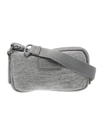 Pre-owned Dagne Dover Neoprene Messenger Bag Small In Gray