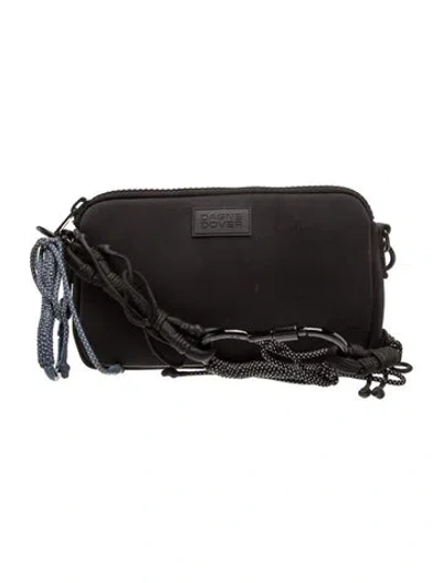 Pre-owned Dagne Dover Neoprene Shoulder Bag In Black