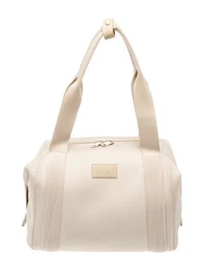 Pre-owned Dagne Dover Neoprene Shoulder Bag Large In Neutral