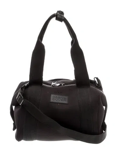 Pre-owned Dagne Dover Neoprene Top Handle Bag In Black