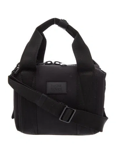 Pre-owned Dagne Dover Neoprene Top Handle Bag In Black