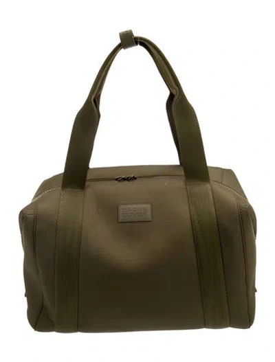 Pre-owned Dagne Dover Neoprene Top Handle Bag In Green