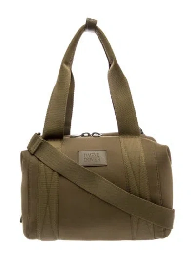 Pre-owned Dagne Dover Neoprene Top Handle Bag In Green