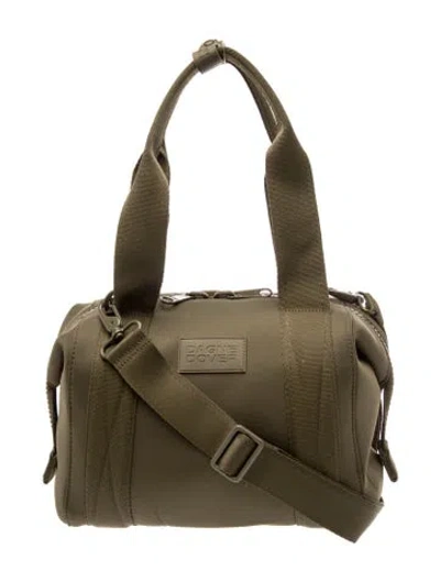 Pre-owned Dagne Dover Neoprene Top Handle Bag In Green