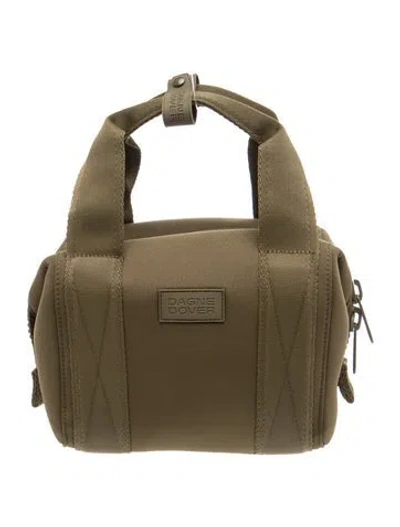 Pre-owned Dagne Dover Neoprene Top Handle Bag In Green