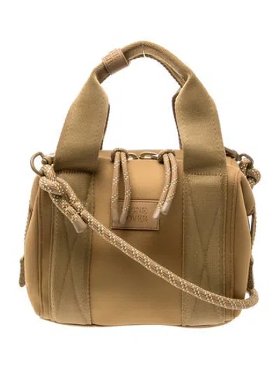 Pre-owned Dagne Dover Neoprene Top Handle Bag In Green