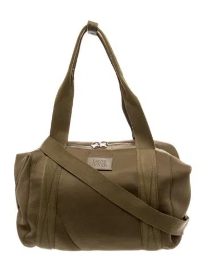 Pre-owned Dagne Dover Neoprene Weekender Bag In Green