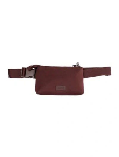 Pre-owned Dagne Dover Nylon Belt Bag In Burgundy