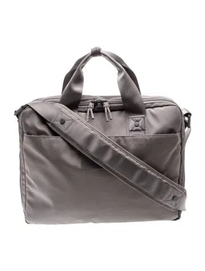 Pre-owned Dagne Dover Nylon Briefcase In Grey