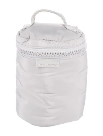 Pre-owned Dagne Dover Nylon Cosmetic Bag In Gray