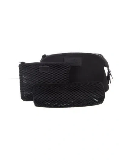 Pre-owned Dagne Dover Nylon Cosmetics Bag In Black