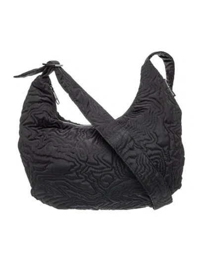 Pre-owned Dagne Dover Nylon Hobo In Black