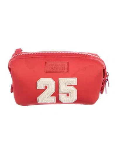 Pre-owned Dagne Dover Red Polyester Cosmetic Bag