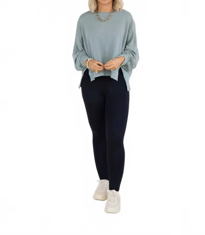 Dagne Dover Sunday Stroll Pullover Sweatshirt In Iceberg Green In Gray