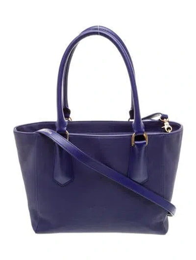 Pre-owned Dagne Dover Top Handle Bag In Blue