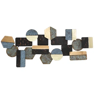 Dahlia Studios Art Deco Shapes 43 1/2" Wide Abstract Metal Wall Art