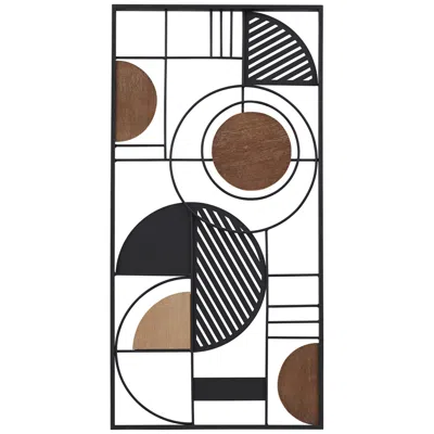 Dahlia Studios Delmar 39 1/2" High Black Brown Rectangular Metal Wall Art