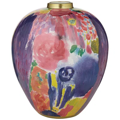 Dahlia Studios Fleur 13" High Purple And Pink Ceramic Decorative Vase