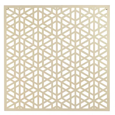 Dahlia Studios Laser Cut Geometric Screen 24" Square Glossy Gold Wall Art