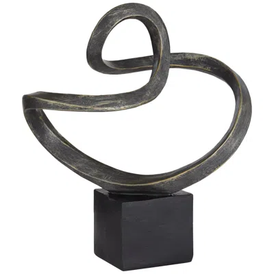 Dahlia Studios Prader 13 1/2" High Matte Bronze Abstract Sculpture