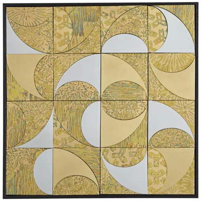 Dahlia Studios Ridenour 23 1/2" Square Gold Shadow Box Framed Wood Wall Art