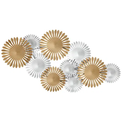 Dahlia Studios Sparks 45" Wide Gold And Silver Metal Wall Art