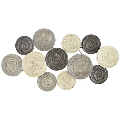 Dahlia Studios Spiral Circles 49 1/2" Wide Painted Modern Metal Wall Art