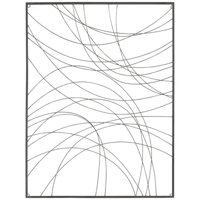 Dahlia Studios Vassa 39 1/2" High Black Wire Rectangular Metal Wall Art